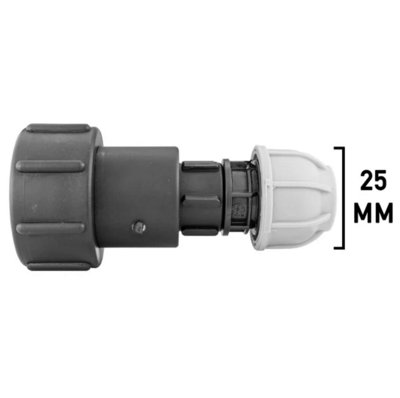 B&Q -  Ibc 2 S60X6 1 Bspf Extender Adaptor With Mdpe Straight 25mm
