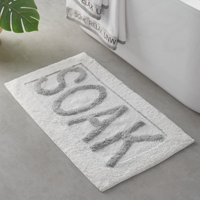 Catherine Lansfield Unisex White Soak 50Cmx 80Cm Bath Mat In - Image 14