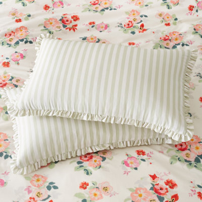 Cath Kidston Green Canopy Stripe 100% Cotton Bedlinen - Image 8