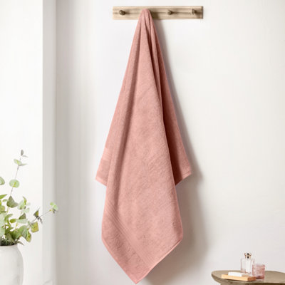 Bianca Fine Linens Supima Cotton 100X150Cm Bath Sheet Pink from B&Q