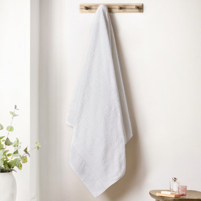 Bianca Fine Linens Supima Cotton 100X150Cm Bath Sheet White from B&Q