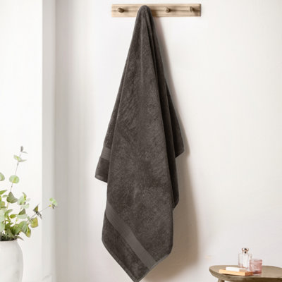 Bianca Grey Supima Cotton Towel Charcoal - Hand Towel - Charcoal - Image 7