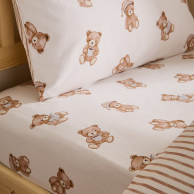 Catherine Lansfield Brushed 100% Cotton Teddy Bear Fitted Sheet - Image 12
