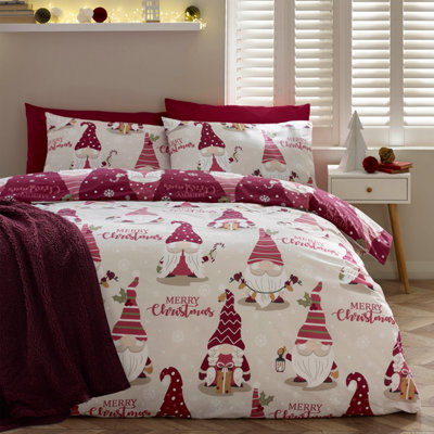Catherine Lansfield  Purple Christmas Gonks Reversible Duvet Cover Set in Size Double, Sports Direct - Image 12