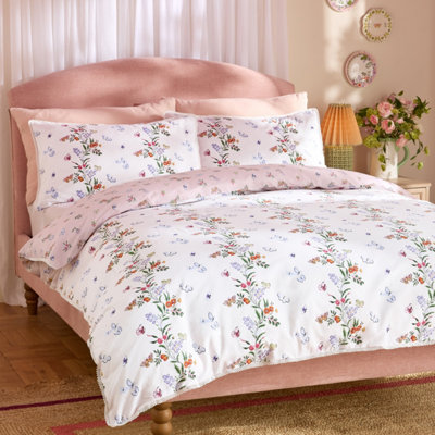 Flutter Floral Reversible Cotton Duvet Cover Set - Image 10