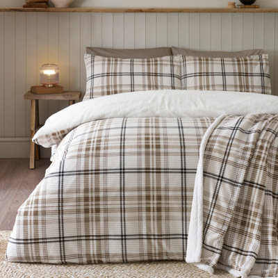 Cosy Ribbed Check Duvet Cover Set - Image 9