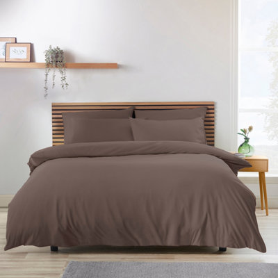 Rackhams So Soft Non-Iron Duvet Cover Set Chocolate - Double - Chocolate - Image 7