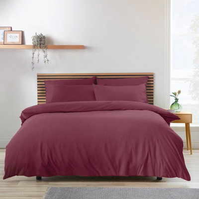 Catherine Lansfield So Soft Non-Iron Duvet Cover Set Red King - Image 9