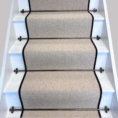 RainbowHome Keswick Cream Fleck Weave Stair Runner With 100% Pure Wool Edge 70 650 from B&Q