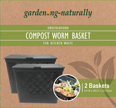 Gardening Naturally Large Bio Composting Basket Pair from B&Q