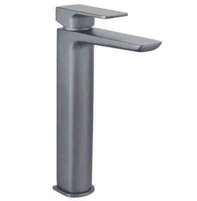 Aquarius Hydro Tall Mono Basin Mixer Tap Gunmetal Grey from B&Q