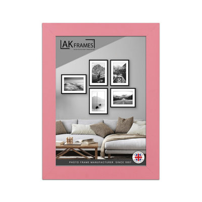 B&Q -  A5 Pink Poster FrameModern Picture Frame For Wall ArtPrints And PhotosDurable And Stylish Display Frame