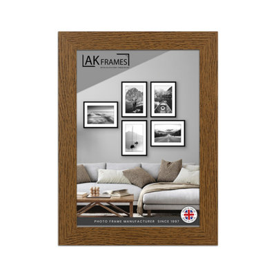 B&Q -  7X5" Dark Oak Poster FrameModern Picture Frame For Wall ArtPrints And PhotosDurable And Stylish Display Frame