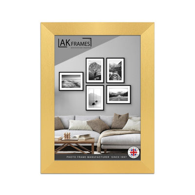 B&Q -  7X5" Gold Poster FrameModern Picture Frame For Wall ArtPrints And PhotosDurable And Stylish Display Frame