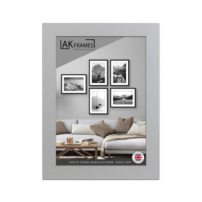 B&Q -  7X5" Silver Poster FrameModern Picture Frame For Wall ArtPrints And PhotosDurable And Stylish Display Frame