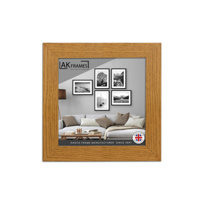 B&Q -  7X7" Oak Poster FrameModern Picture Frame For Wall ArtPrints And PhotosDurable And Stylish Display Frame