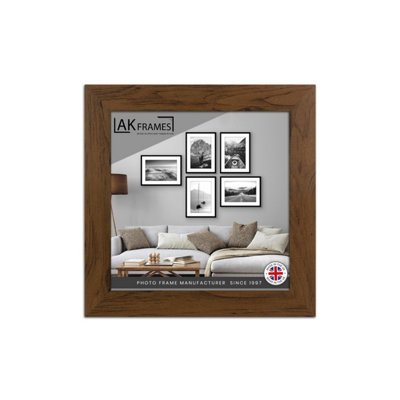 B&Q -  10X10" Walnut Poster FrameModern Picture Frame For Wall ArtPrints And PhotosDurable And Stylish Display Frame