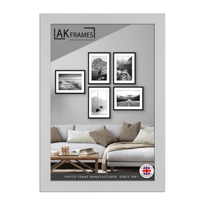B&Q -  14X12" Silver Poster FrameModern Picture Frame For Wall ArtPrints And PhotosDurable And Stylish Display Frame