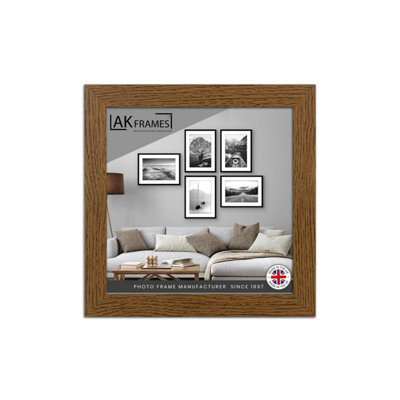 B&Q -  14X14" Dark Oak Poster FrameModern Picture Frame For Wall ArtPrints And PhotosDurable And Stylish Display Frame