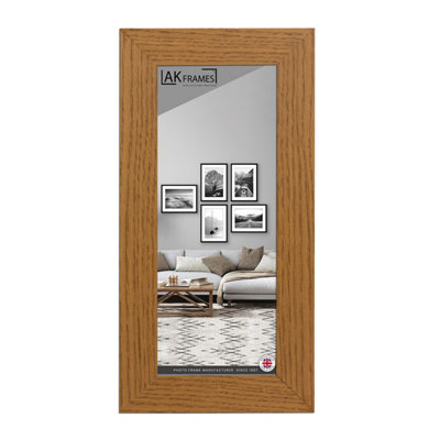 B&Q -  15X5" Oak Poster FrameModern Picture Frame For Wall ArtPrints And PhotosDurable And Stylish Display Frame