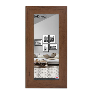 B&Q -  15X5" Walnut Poster FrameModern Picture Frame For Wall ArtPrints And PhotosDurable And Stylish Display Frame