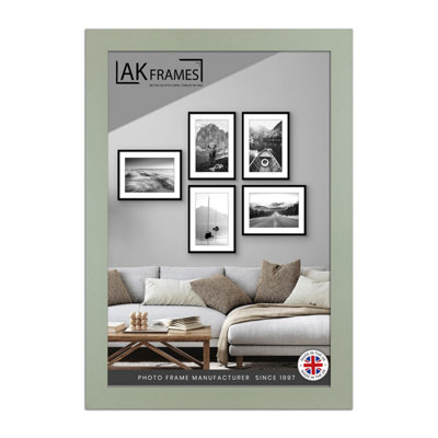 B&Q -  18X12" Green Poster FrameModern Picture Frame For Wall ArtPrints And PhotosDurable And Stylish Display Frame