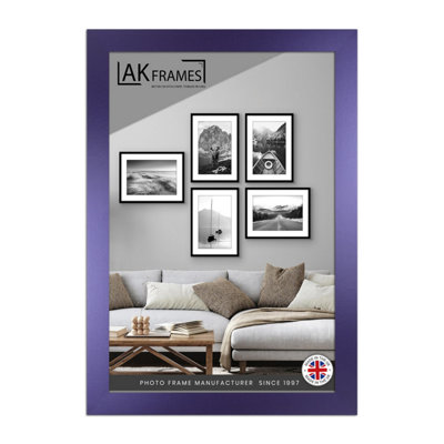 B&Q -  18X12" Purple Poster FrameModern Picture Frame For Wall ArtPrints And PhotosDurable And Stylish Display Frame