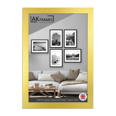 B&Q -  18X16" Gold Poster FrameModern Picture Frame For Wall ArtPrints And PhotosDurable And Stylish Display Frame