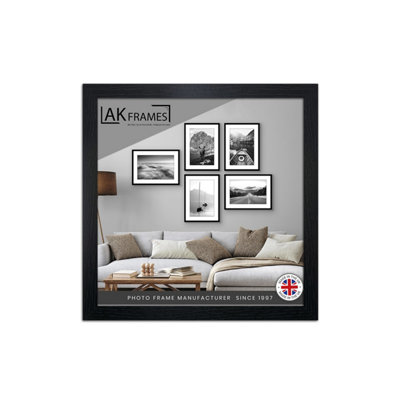 B&Q -  19X19" Black Poster FrameModern Picture Frame For Wall ArtPrints And PhotosDurable And Stylish Display Frame