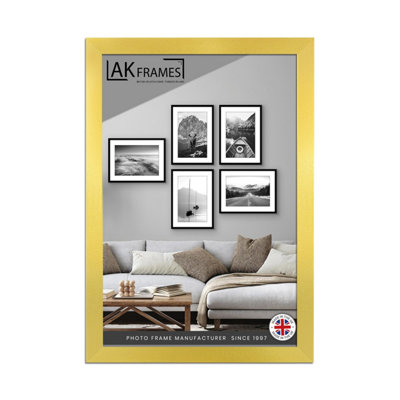 B&Q -  24X16" Gold Poster FrameModern Picture Frame For Wall ArtPrints And PhotosDurable And Stylish Display Frame