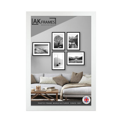 B&Q -  24X20" White Poster FrameModern Picture Frame For Wall ArtPrints And PhotosDurable And Stylish Display Frame