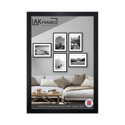 B&Q -  24X20" Black  Poster FrameModern Picture Frame For Wall ArtPrints And PhotosDurable And Stylish Display Frame