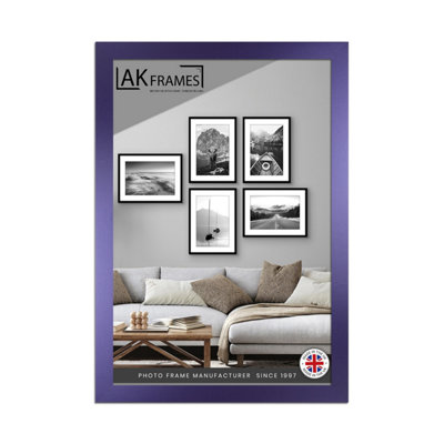 B&Q -  24X20" Purple Poster FrameModern Picture Frame For Wall ArtPrints And PhotosDurable And Stylish Display Frame