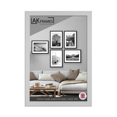 B&Q -  30X20" Silver Poster FrameModern Picture Frame For Wall ArtPrints And PhotosDurable And Stylish Display Frame