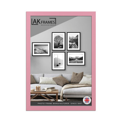 B&Q -  30X20" Pastel Pink Poster FrameModern Picture Frame For Wall ArtPrints And PhotosDurable And Stylish Display Frame