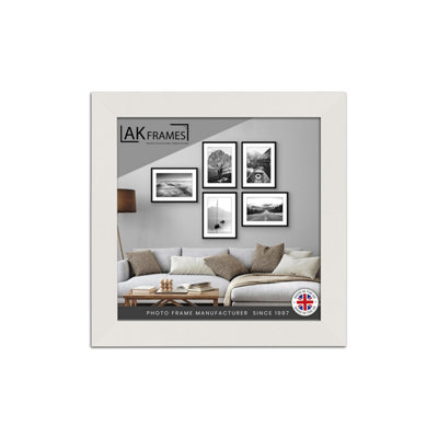 AK Frames 40X40Cm White Poster FrameModern Picture Frame For Wall ArtPrints And PhotosDurable And Stylish Display Frame