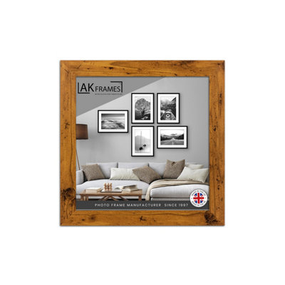 B&Q -  40X40Cm Rustic Oak Poster FrameModern Picture Frame For Wall ArtPrints And PhotosDurable And Stylish Display Frame