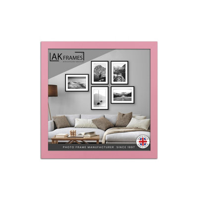 B&Q -  60X60Cm Pastel Pink Poster FrameModern Picture Frame For Wall ArtPrints And PhotosDurable And Stylish Display Frame