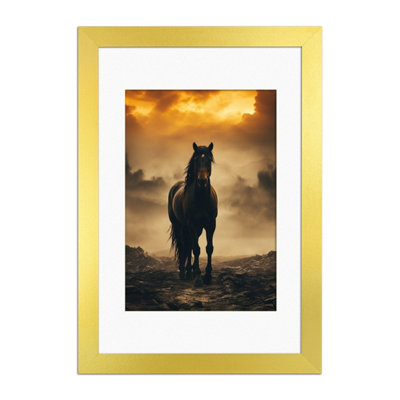 B&Q -  Gold A3 Frame With A4 Mount And Perspex Front