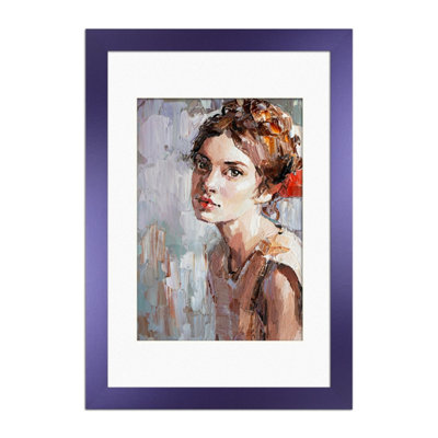 B&Q -  Purple A3 Frame With A4 Mount And Perspex Front