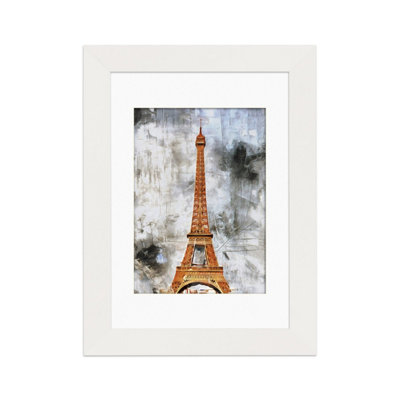 Ak Frames White 8X6 Frame With 6X4 Mount And Perspex Front from B&Q