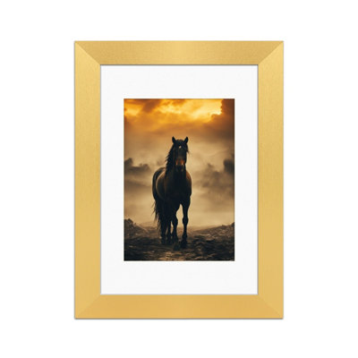 Ak Frames Gold 8X6 Frame With 6X4 Mount And Perspex Front from B&Q