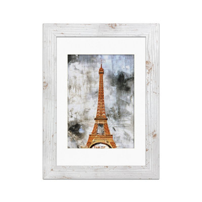 Ak Frames White Rustic 10X8 Frame With 8X6 Mount And Perspex Front from B&Q