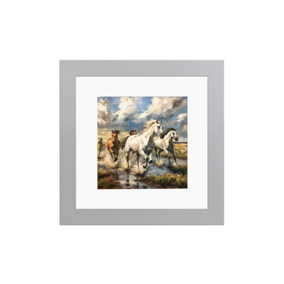 Ak Frames Silver 50X50Cm Frame With 40X40Cm Mount And Perspex Front