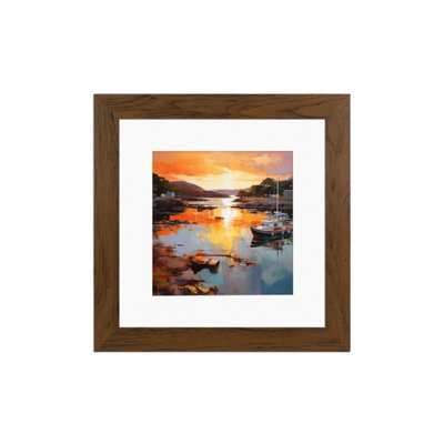 Ak Frames Walnut 50X50Cm Frame With 40X40Cm Mount And Perspex Front