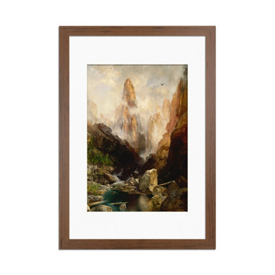 B&Q -  Walnut 90X60Cm Frame With 60X40Cm Mount And Perspex Front