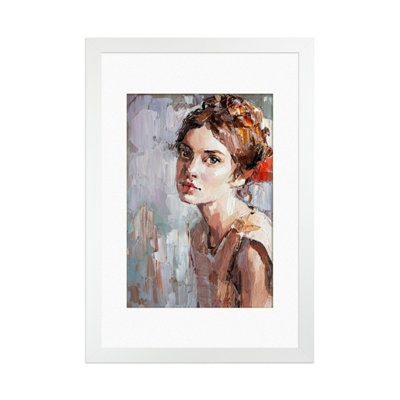 Ak Frames White 80X60Cm Frame With 70X50Cm Mount And Perspex Front from B&Q