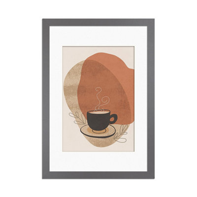 B&Q -  Dark Grey 100X70Cm Frame With 90X60Cm Mount And Perspex Front