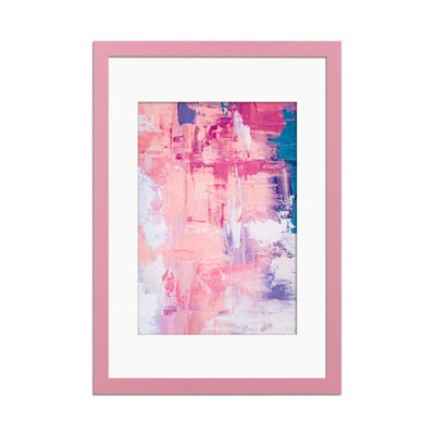 Ak Frames Pink 100X70Cm Frame With 90X60Cm Mount And Perspex Front from B&Q