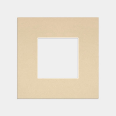 B&Q -  10X10 Ivory Picture Mounts To Fit 5X5 Aperture SizeMount Board Only (No Frame Included)